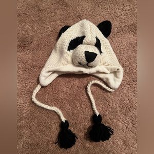 Panda - Hand Knitted Wool Winter Hat - Nepal